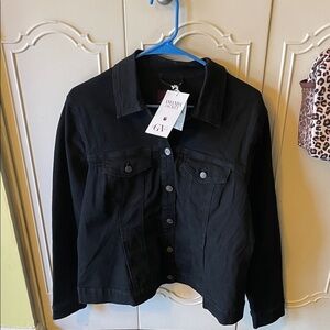 Gloria Vanderbilt Black Jean Jacket